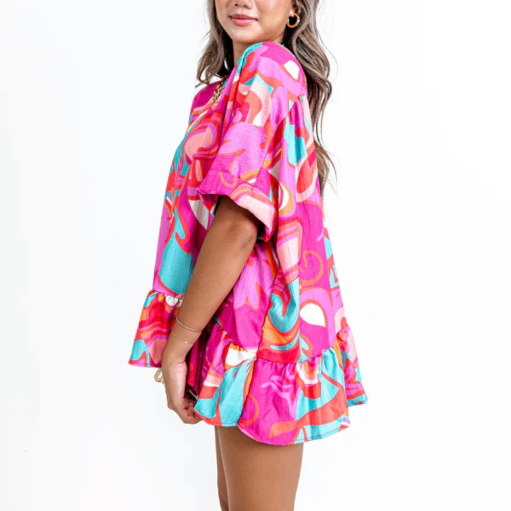 Fun Colorful Boutique Top - Picture 2 of 2